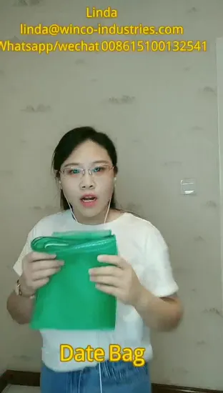 PE Green Drawstring Mono Date Palm Mesh Bag with UV Protection