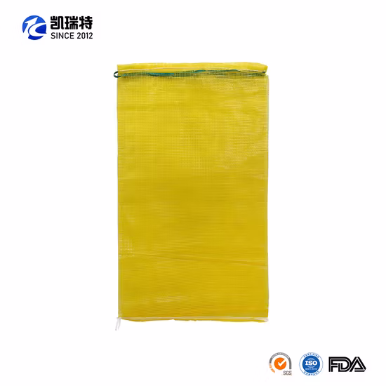 環境に優しい中国卸売耐久性のある 5 キロ 10 キロ 50 ポンド 25 キロ 30 キロ 50 キロレノ果物野菜プラスチック包装巾着豆タマネギジャガイモキャベツ PP メッシュネットバッグ