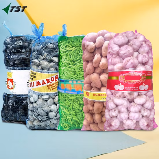 野菜や果物を梱包するためのカスタマイズされたPEレノ管状プラスチックモノメッシュバッグ