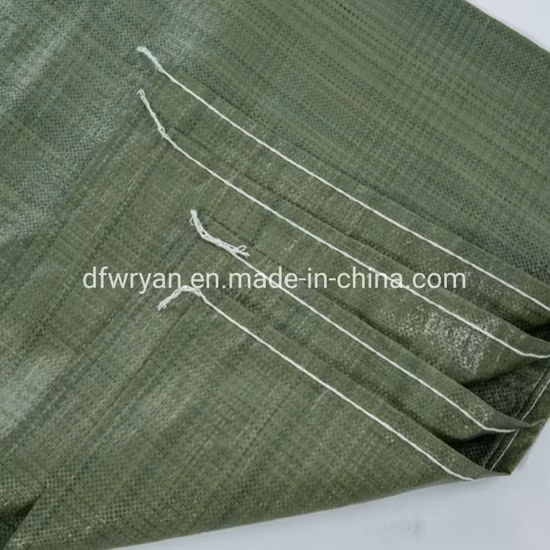 25kg 格安リサイクル PP ブルー グリーンのゴミ織印刷袋 & 中国からの 50kg ポリプロピレン ラミネート袋